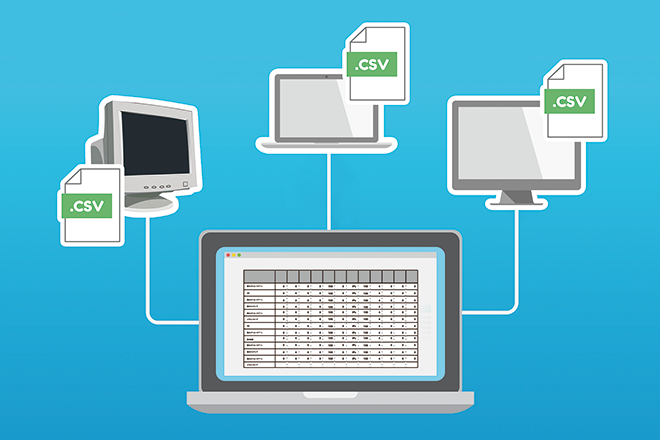 らくらく棚卸システム、各基幹システム合わせたＣＳＶ取込ができます。